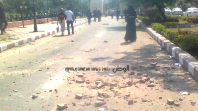  النيابة تعاين تلفيات مبنى رئاسة جامعة الزقازيق بعد اشتباكات طلاب 