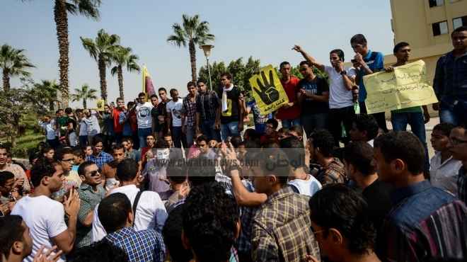  اشتباكات بين طلاب تنظيم الإخوان الإرهابي وأمن جامعة حلوان 