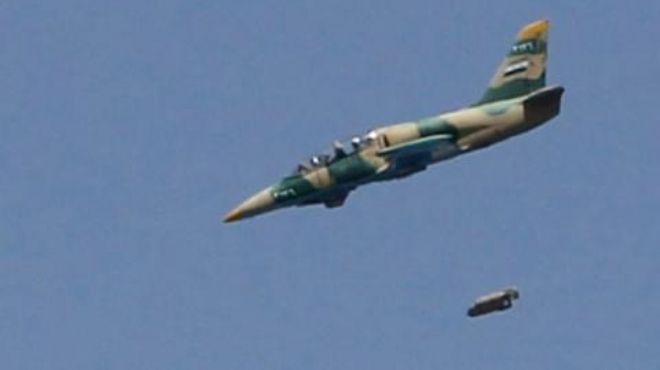 مقتل 9 مدنيين في قصف للطيران السوري على مدينة 