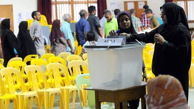 بالصور| بدء التصويت في الانتخابات الرئاسية بجزر المالديف 