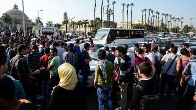 انتفاضة طلاب الجامعات للتنديد بحبس فتيات الإسكندرية واعتراضاً على قانون التظاهر