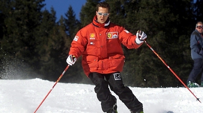 تعرض مايكل شوماخر لحادث خطير أثناء التزلج على الجليد