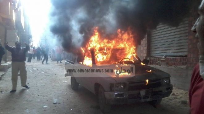  حبس المتهمين باشعال النيران في سيارة نائب مامور بولاق الدكرور 