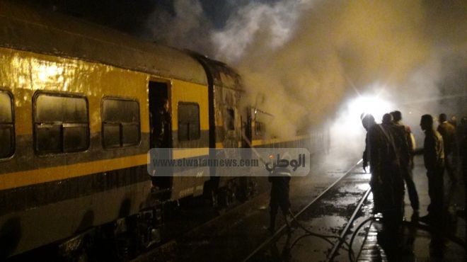  لجنة للتحقيق في أسباب حريق قطار شبين الكوم 