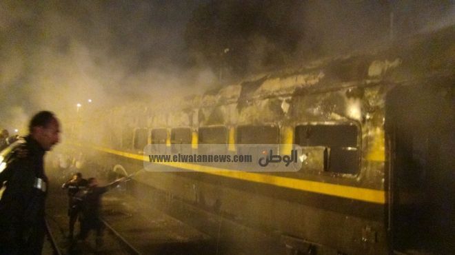 اندلاع حريق في قطار بمحطة كفر الدوار قادم من سوهاج إلى الإسكندرية