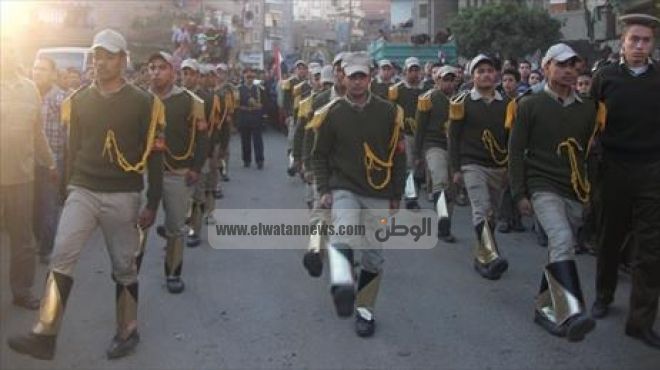 بالصور| جنازة عسكرية لفقيد الشرطة ببورسعيد بمسقط رأسة في الشرقية