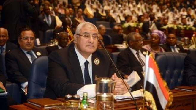 منصور يلتقي غدا رئيس وزراء ليبيا ووفد من مجلس العموم البريطاني