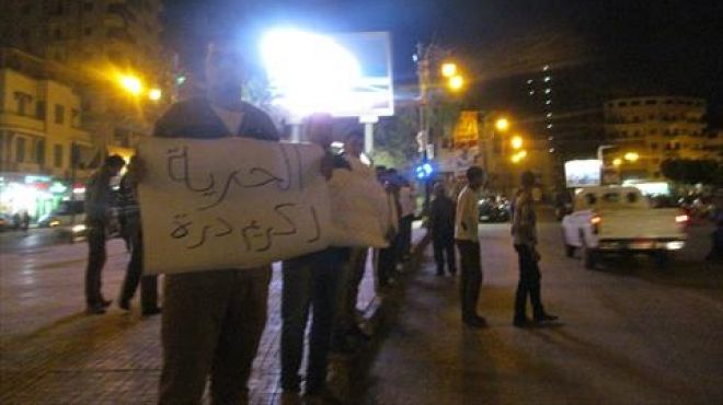 وقفة احتجاجية لشباب الثورة بدمياط للإفراج عن عضو حركة تمرد
