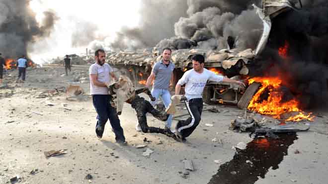 40 قتيلا و100 جريح إثر انفجار مخزن ذخيرة في حمص