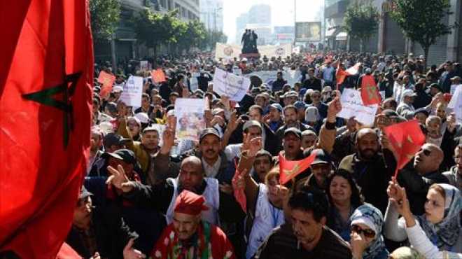 مظاهرات فى «الدار البيضاء» للمطالبة برحيل حكومة «بن كيران» الإخوانية