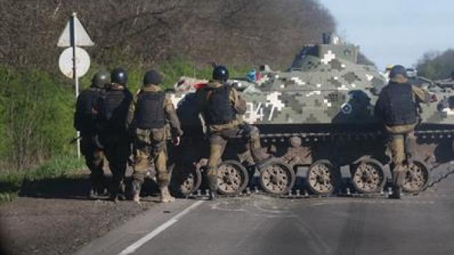  هجوم لمتمردين على قوات حرس الحدود بشرق أوكرانيا 