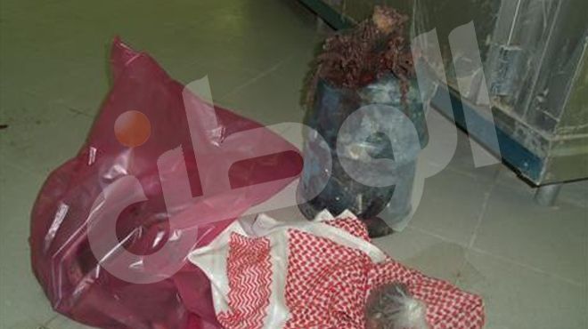 بالصور| أشلاء منفذ العملية الانتحارية في طور سيناء