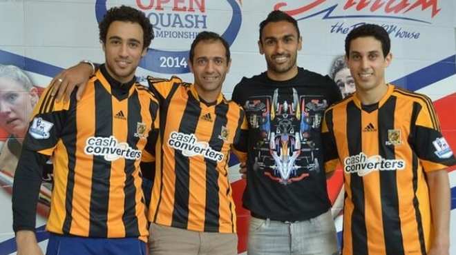 بالصور| المحمدي يؤازر نجوم الاسكواش المصريين في افتتاح بطولة بريطانيا المفتوحة