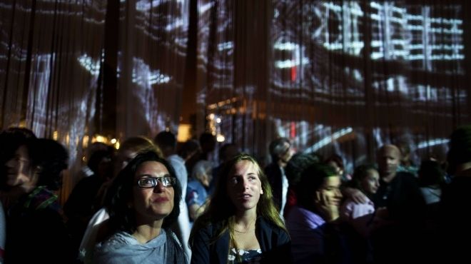بالصور| شاشة بزاوية رؤية 360 درجة في مهرجان ثقافي إسرائيلي