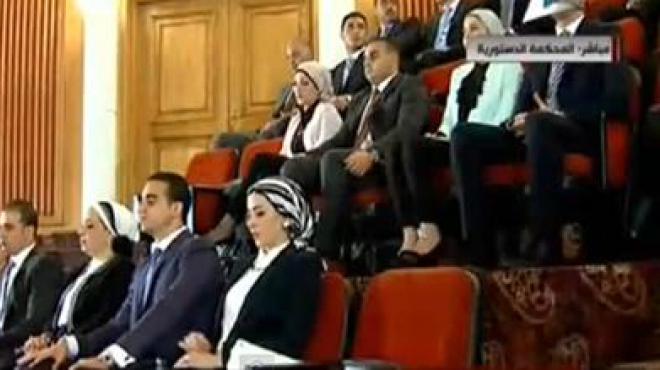  زوجة السيسي وأبناؤه يحضرون مراسم أداء اليمين الدستورية 