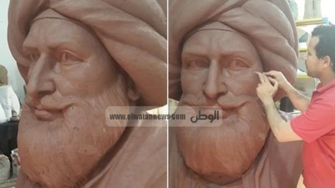  بالصور| الانتهاء من تمثال محمد علي تمهيدا لوضعه في ميدان المؤسسة بعد تطويره 