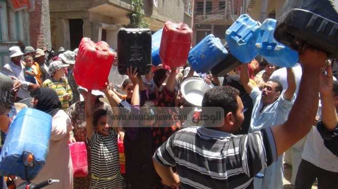  انقطاع المياه في عرب الشريفة بأسيوط 15 يوما 