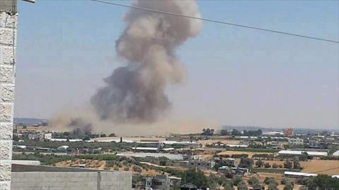 بالفيديو| قصف طيران الاحتلال لمنزل قيادي حمساوي