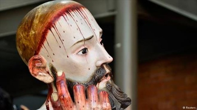  بالصور: أسنان بشرية حقيقية في فم تمثال المسيح بأحد كنائس المكسيك 