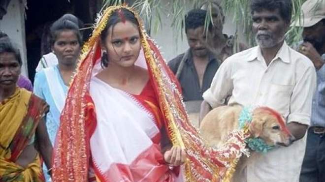 بالفيديو والصور| فتاة هندية تتزوج من 
