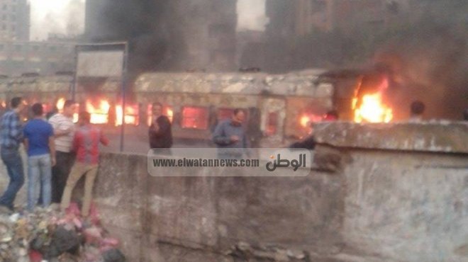 تعزيزات أمنية بمحطة مصر عقب نشوب حريق بأحد القطارات لتأمين الركاب 