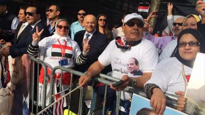 بالصور| مظاهرات حاشدة للجالية المصرية والعربية في نيويورك تأييدا لـ