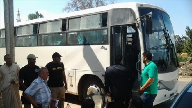 إصابة 3 أمناء شرطة إثر إطلاق النار على أتوبيس لنقل الجنود بكفر الشيخ