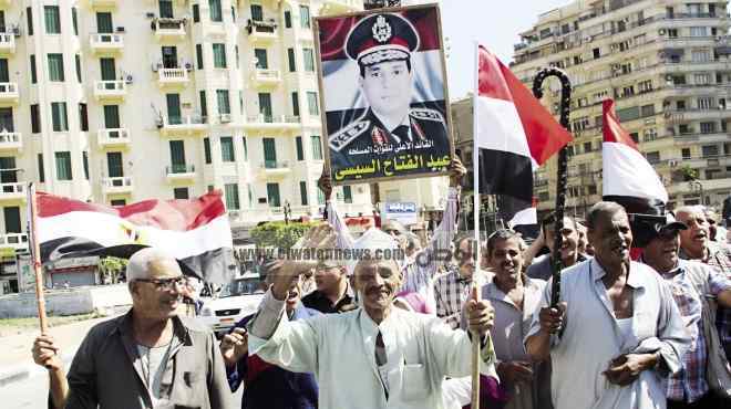 مسيرة من «التحرير» إلى «دار القضاء» لتأييد «السيسى» ودعم الجيش ضد الإرهاب