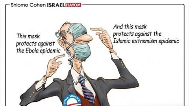 كاريكاتير إسرائيلي يهاجم الغرب بسبب 