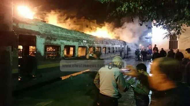 الإسعاف: لا خسائر بشرية في حريق قطار شطانوف.. واحتراق 7 كراسي فقط