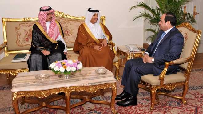 عاجل| السيسي يستقبل وفد سعودي قطري لتفعيل مبادرة المصالحة مع الدوحة