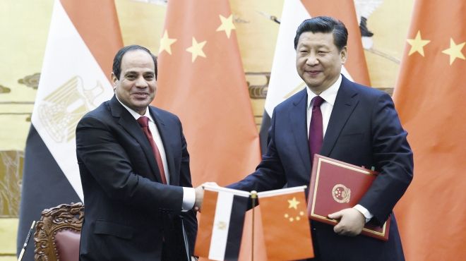 الرئيس يوقع مع نظيره الصينى بيان «الشراكة الاستراتيجية الكاملة»