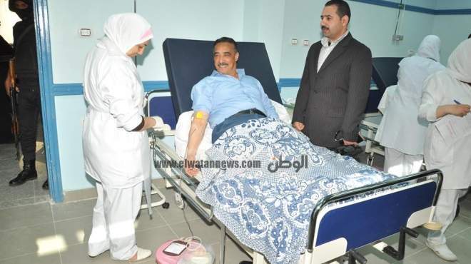 مدير الأمن والضباط والأفراد يتبرعون بالدم لمستشفى بورسعيد العام