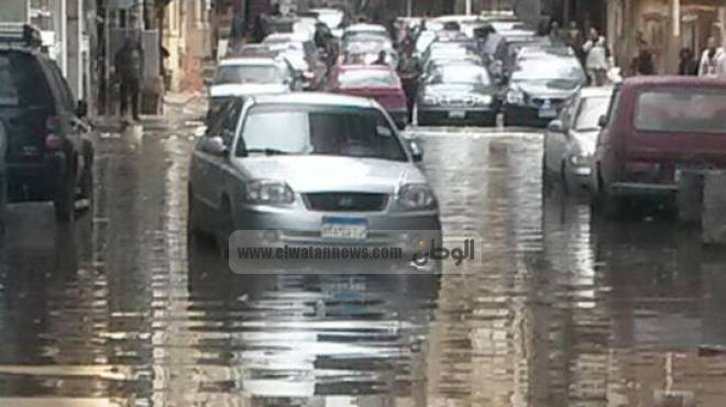  بالصور| غرق شوارع شرق الإسكندرية بمياه الصرف بسبب إصلاح 