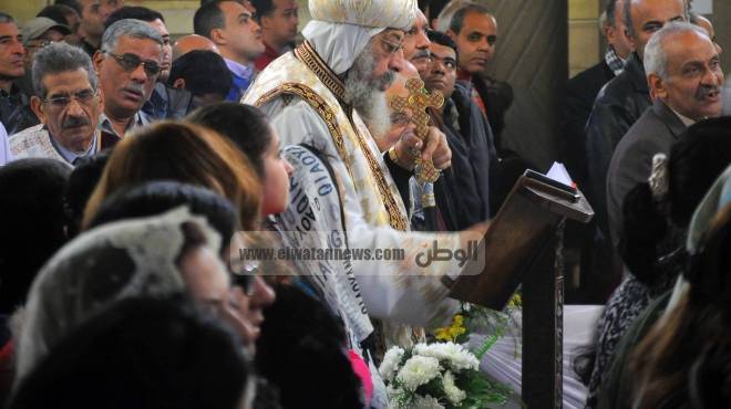 بالفيديو| البابا تواضروس يترأس قداس تأبين شهداء مذبحة طرابلس بالعباسية