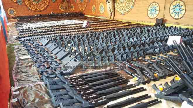 الأمن: ضبط 12 قطعة سلاح غير مرخص في المنيا