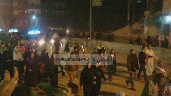 بالصور| مسيرات ضد الإرهاب تطوف شوارع قرية محلة أبوعلي بالمحلة