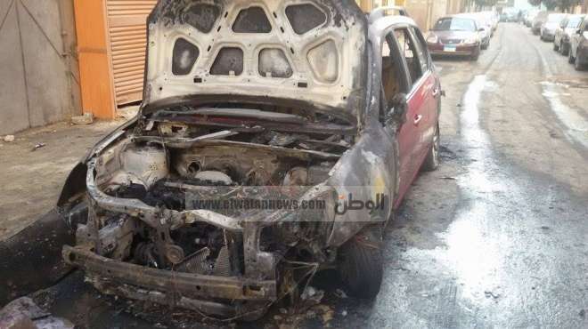 النيابة  تطلب تحريات الأمن الوطني عن واقعة حرق سيارة أمين شرطة 