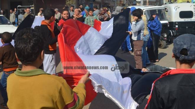 انطلاق مسيرات التأييد بكفر الشيخ لتفويض السيسي لمحاربة الإرهاب