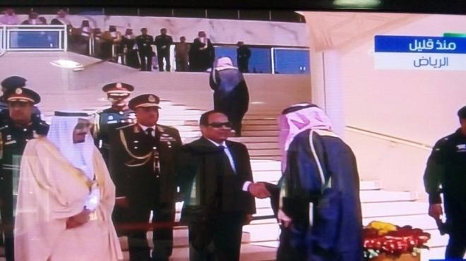 بالصور| مراسم الاستقبال الرسمي للرئيس عبدالفتاح السيسي في السعودية