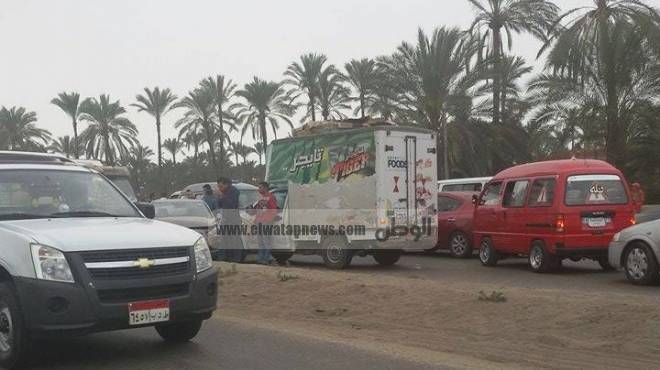 مصرع شخصين وإصابة 5 في حادث تصادم على الطريق الصحراوى ببني سويف