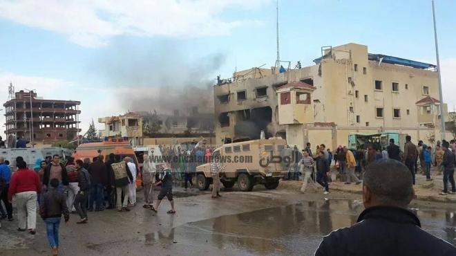 عاجل| مصدر أمني: استشهاد 6 بينهم مدني في انفجار قسم ثالث العريش