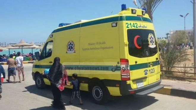 23 سيارة إسعاف بمحيط شواطئ وميادين البحر الأحمر في شم النسيم