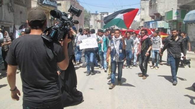 مسيرة فلسطينية في رام الله تننديدا باستشهاد رضيع حرقا