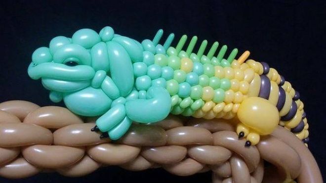 فنان ياباني يبتكر تصميمات جديدة لبالونات على شكل حيوانات