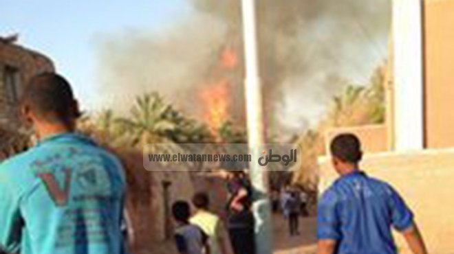 حريق هائل يلتهم 6 منازل في سوهاج