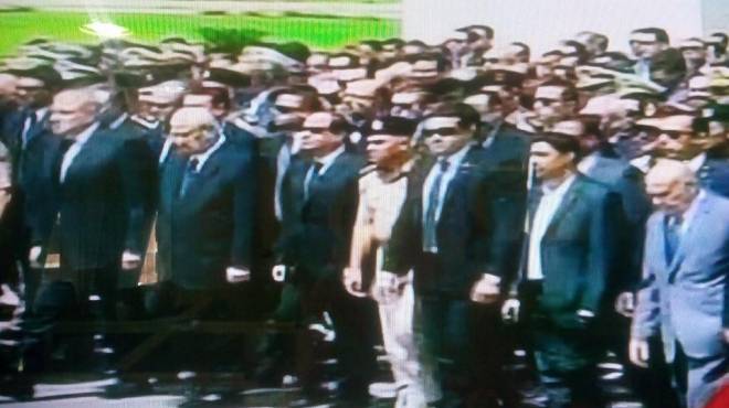 السيسي أثناء جنازة النائب العام: لن نترك حق النائب العام الشهيد