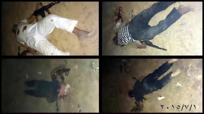 المتحدث العسكري ينشرالمجموعة الثالثة من صور جثث الإرهابيين في سيناء