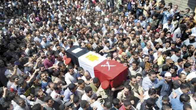 الشرقية تشيع جثامين 5 من شهداء الجيش في سيناء