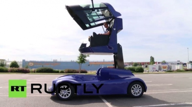 بالفيديو| تصميم سيارة فرنسية يرتفع مقعدها إلى 3.5 متر عن سطح الأرض